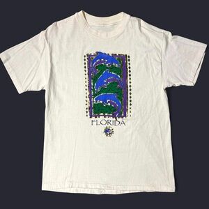 90s FLORIDA DOLPHIN VINTAGE GRAPHIC TEE LARGE